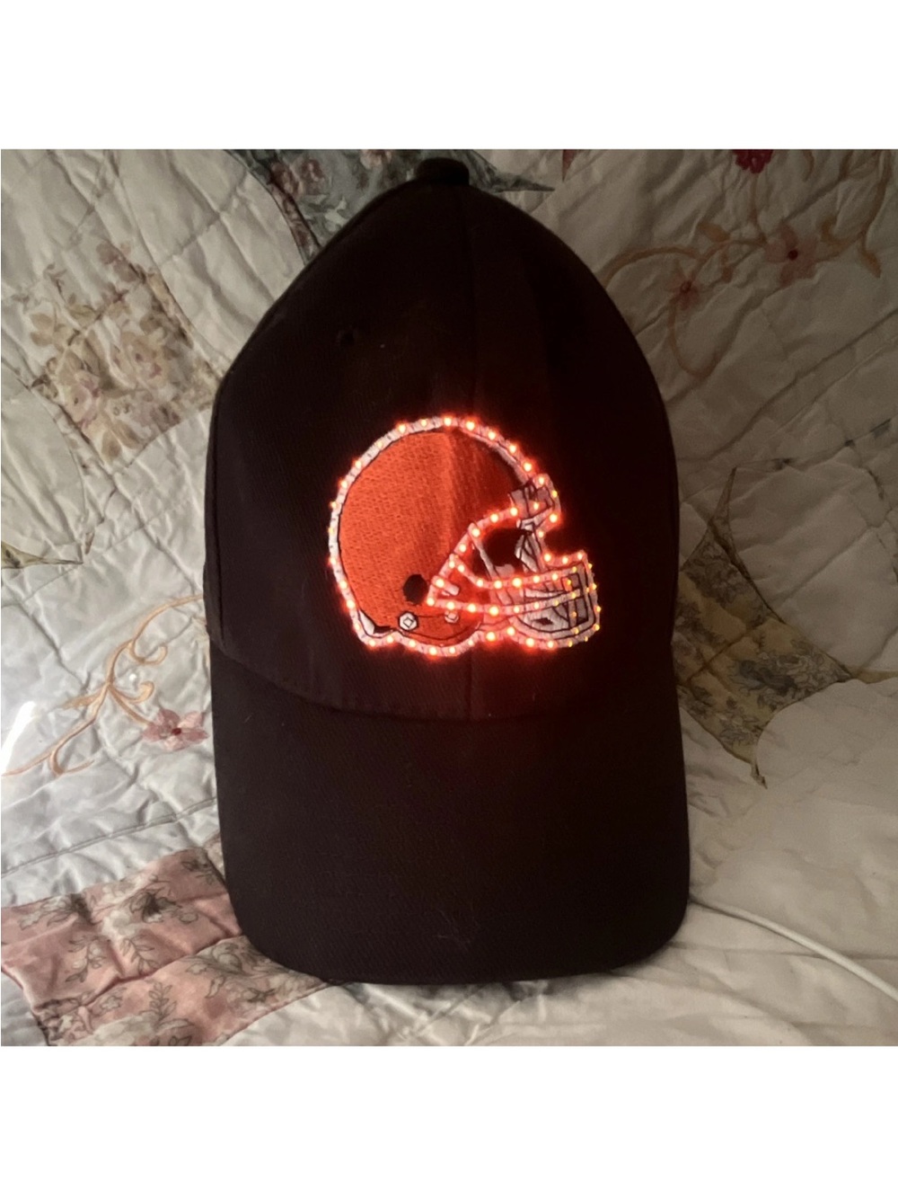 NFL Cleveland Browns LED Dark Brown Strapback  Cap⚡️Batteries Included⚡️
